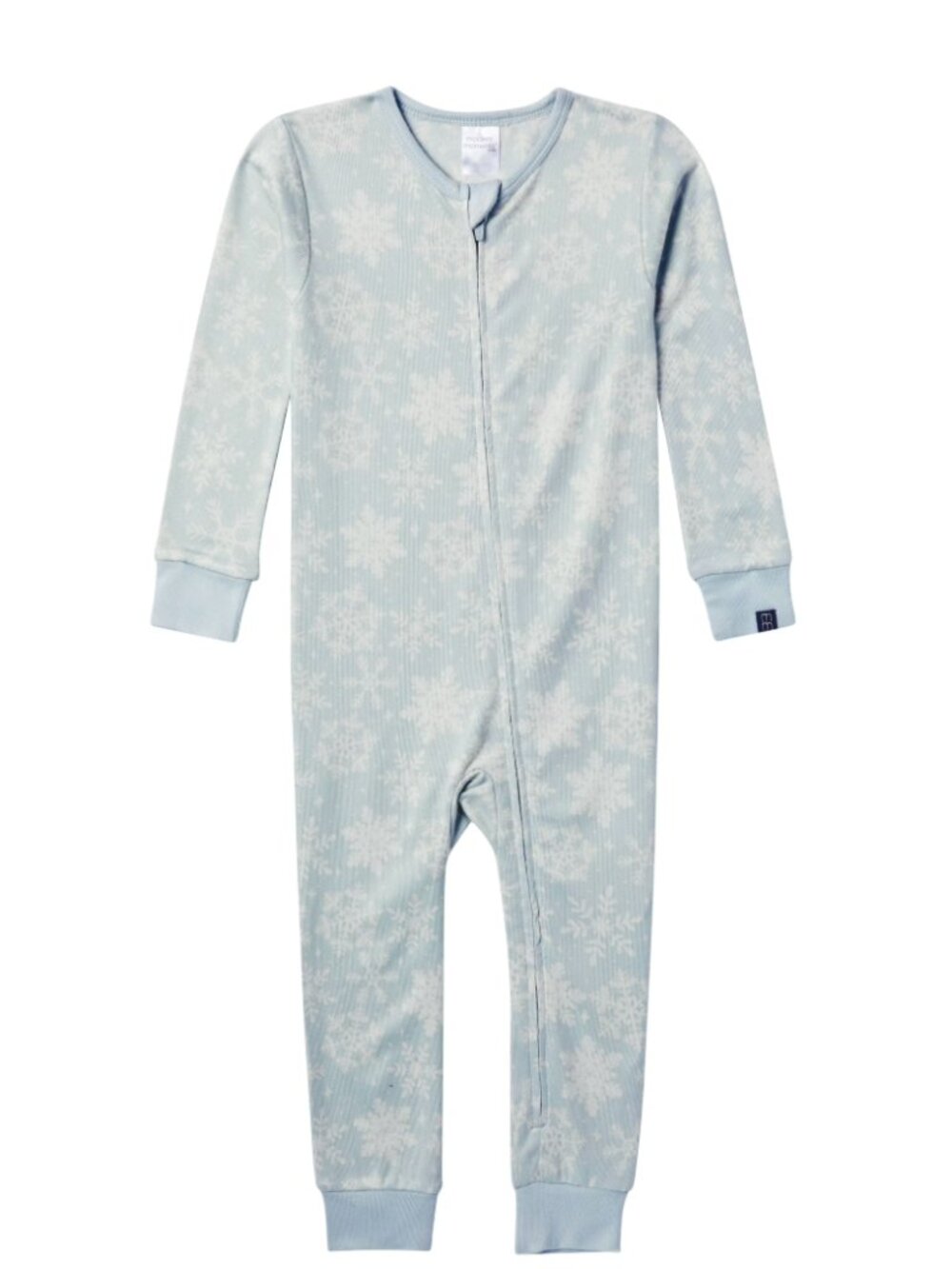 Modern Moments by Gerber Baby One-Piece Christmas Pajamas, Snowflakes, Size 12m